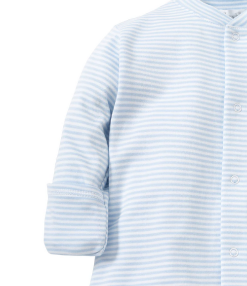 Kissy Blue Stripes Convertible Gown & Hat Set