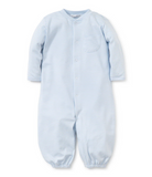 Kissy Blue Stripes Convertible Gown & Hat Set