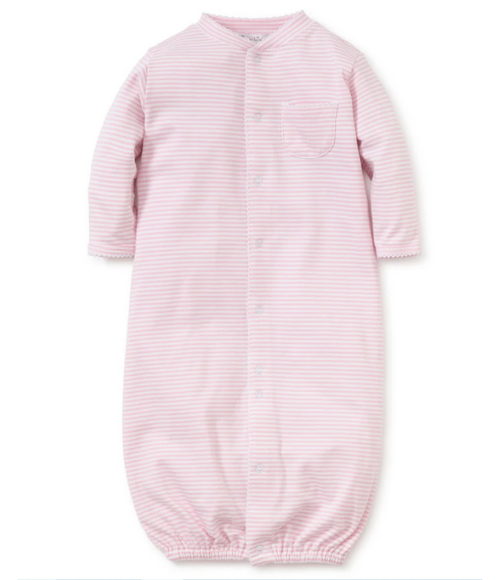 Kissy Pink Stripes Convertible Gown & Hat Set