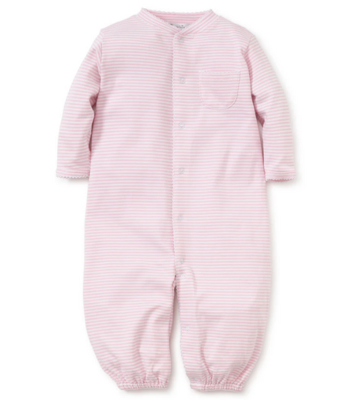Kissy Pink Stripes Convertible Gown & Hat Set