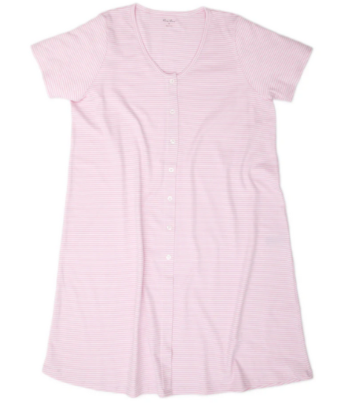 Kissy Pink Stripe Mommy Gown & Robe