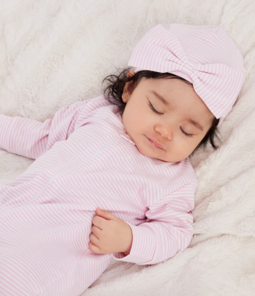 Kissy Pink Stripe Mommy Gown & Robe