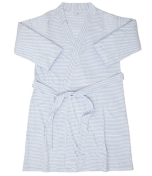 Kissy Blue Stripe Mommy Gown & Robe
