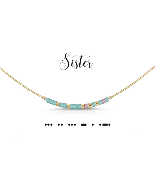Sister Morse Code Necklace Sister Morse Code Necklace