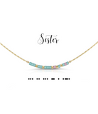 Sister Morse Code Necklace