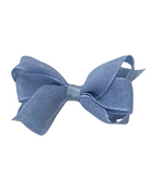 Blue Linen Bows