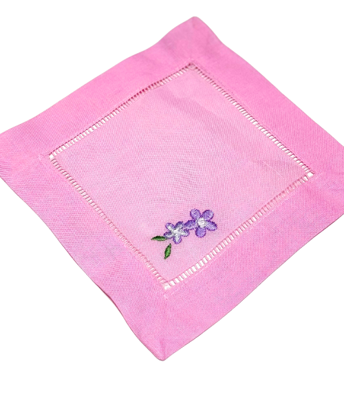 Spring Floral Cocktail Napkins, Set of 4