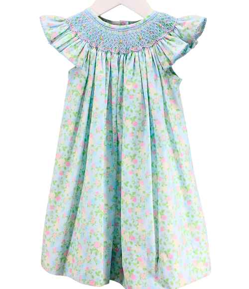 Spring Blossoms Smocked Dress