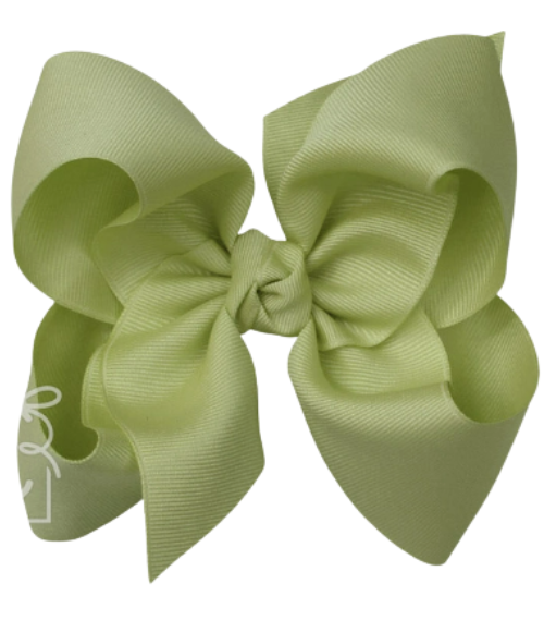 Spring Moss Grosgrain Bow