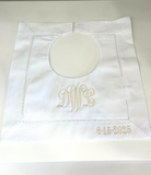 Square Baby Bibs with Hemstitch Trim