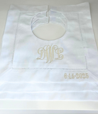 Square Baby Bibs with Hemstitch Trim
