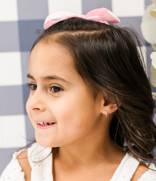 Sterling Silver Huggie Earrings for Baby & Girls