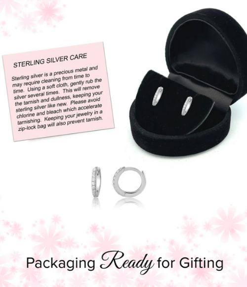 Sterling Silver Huggie Earrings for Baby & Girls