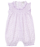 Kissy Summer Gardens Lilac Smocked Romper & Hat