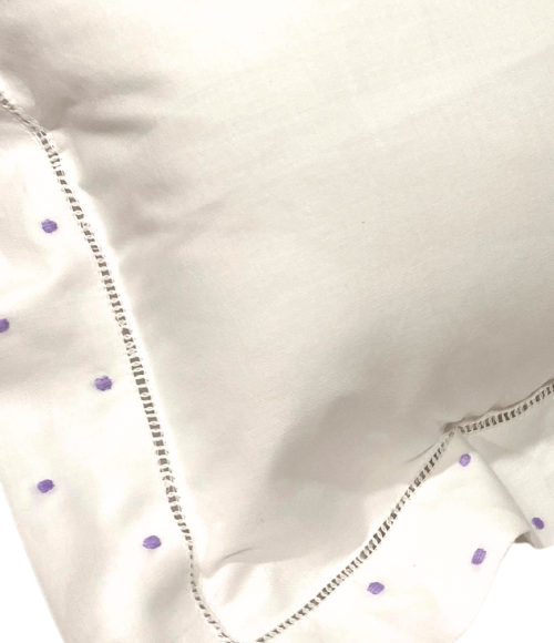 Swiss Dot Hemstitched Border Baby/Boudoir Pillows