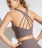 Plus Strappy Criss Cross Back Sports Bralette