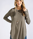 Round Neck Basic Top - Multiple Colors