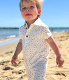 Drift Print Polo Romper - Multiple Colors