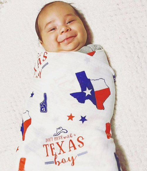 Texas Boy Organic Swaddle Blanket