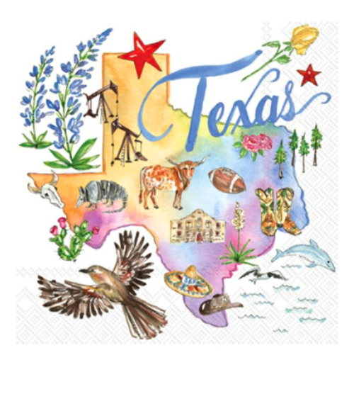 Texas State Cocktail Napkins