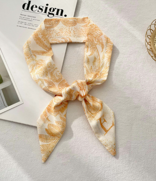 Top Letter Mini Silk Accessory Scarfs