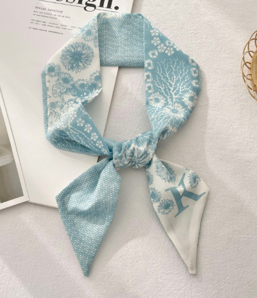 Top Letter Mini Silk Accessory Scarfs