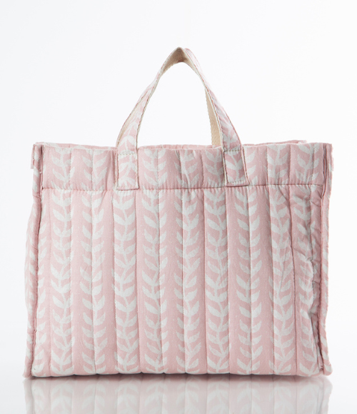 Powder Pink Print Tote Bag