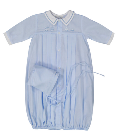 Feltman Short Sleeve Pleated Longall with Dots