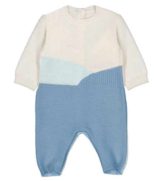 Cloud Blue Tricot Romper