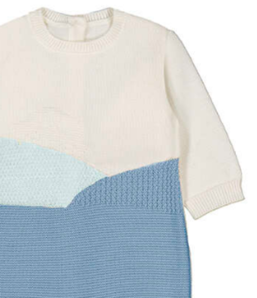 Cloud Blue Tricot Romper