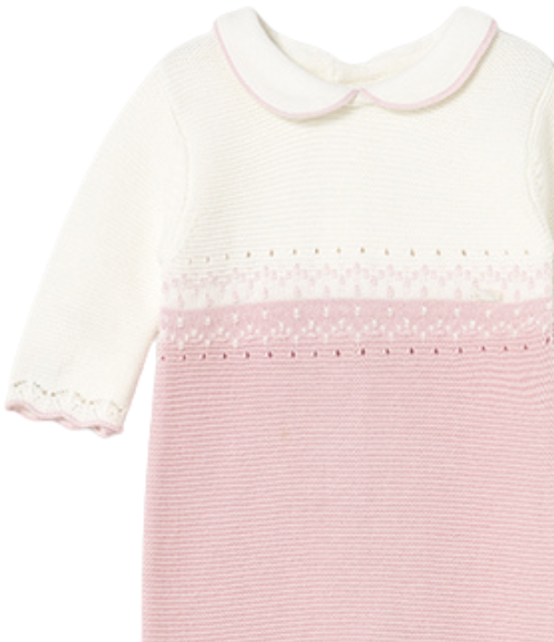 Crystal Pink Tricot Romper