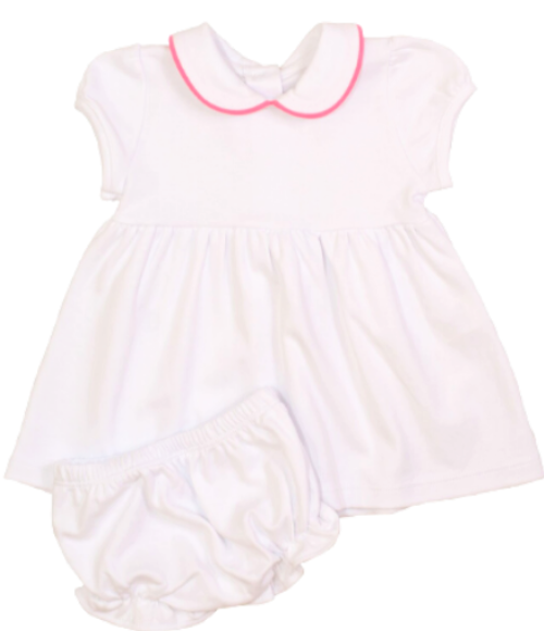 Bambinos Trinity Twirl Dress - SS White/Pink Bambinos Trinity Twirl Dress - SS White/Pink