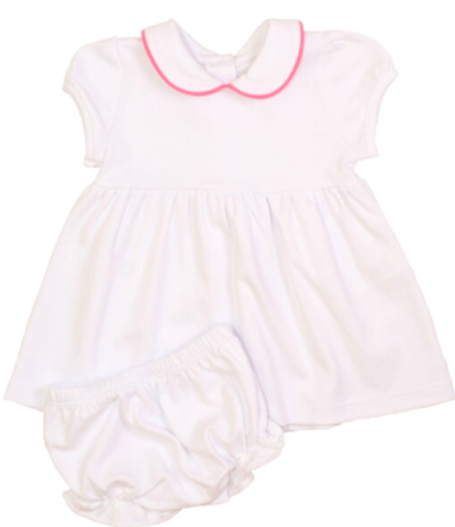 Bambinos Trinity Twirl Dress - SS White/Pink (5T & Up)