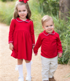 Bambinos Trinity Twirl LS Red Dress, Size 8