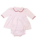 Bambinos Trinity Twirl LS White Red Dress, Size 5 & 7