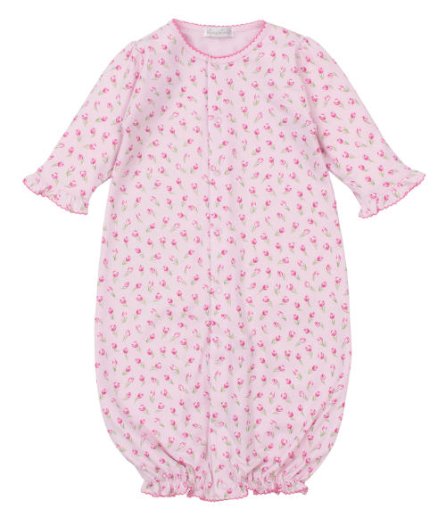 Kissy Pink Tulip Blossoms Convertible Gown & Hat Set
