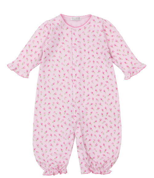 Kissy Pink Tulip Blossoms Convertible Gown & Hat Set