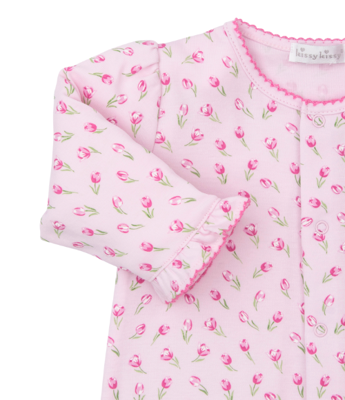 Kissy Pink Tulip Blossoms Convertible Gown & Hat Set