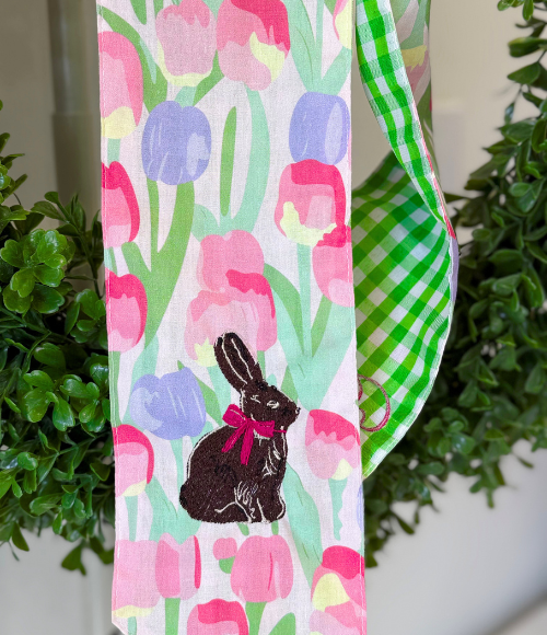 Tulips Chocolate Bunny Easter Wreath Sash