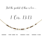 1 Corinthians 13:13 Morse Code Necklace