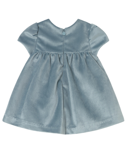 Mineral Blue SS Velvet Dress
