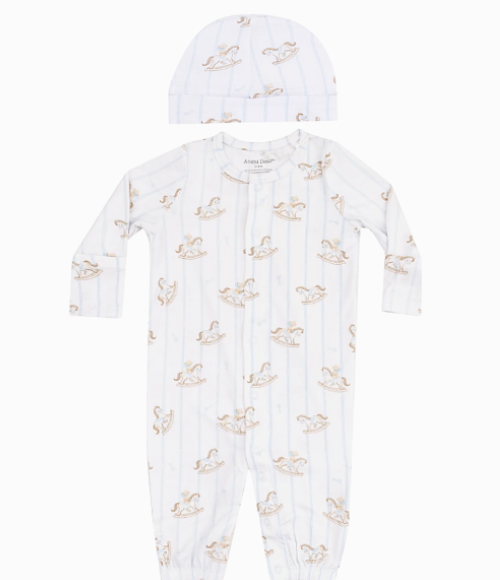 Vintage Rocking Horse Blue Converter & Hat