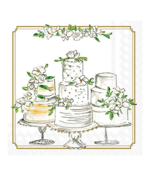 Wedding Cakes Cocktail Napkins