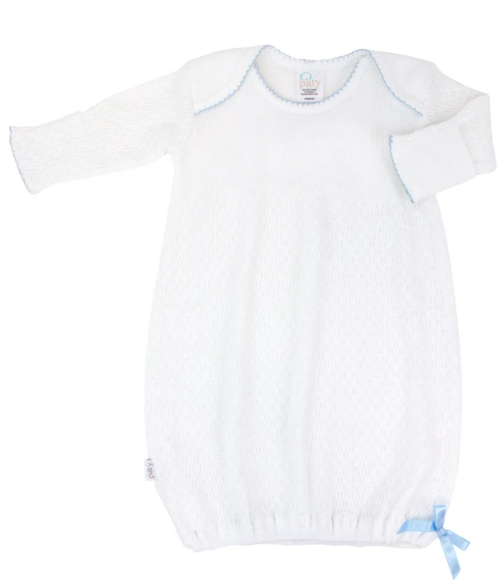 Paty Knit Gown with Picot Trim - Multiple Colors
