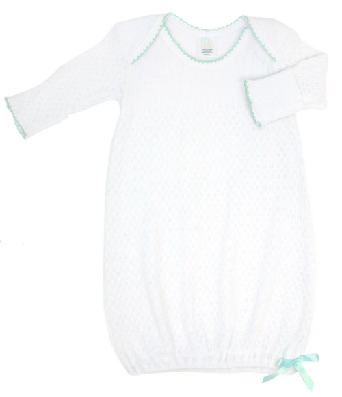 Paty Knit Gown with Picot Trim - Multiple Colors