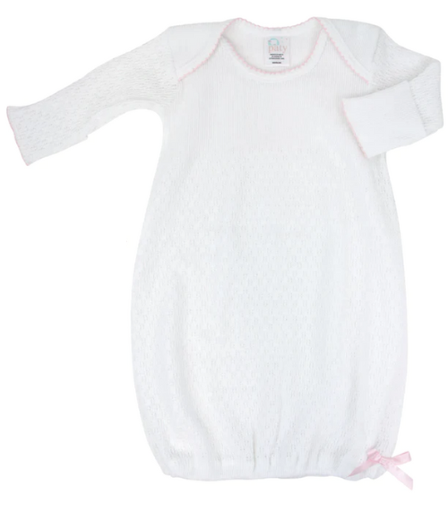 Paty Knit Gown with Picot Trim - Multiple Colors