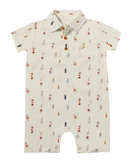 White Buoy Print Romper