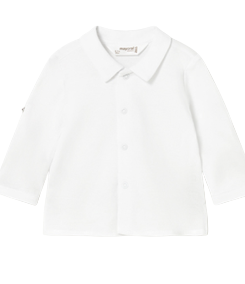 White Collared Baby Shirt