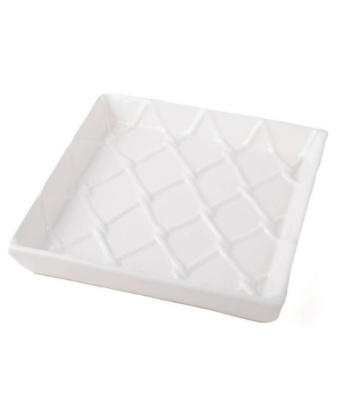 White Textured Napkin Trays