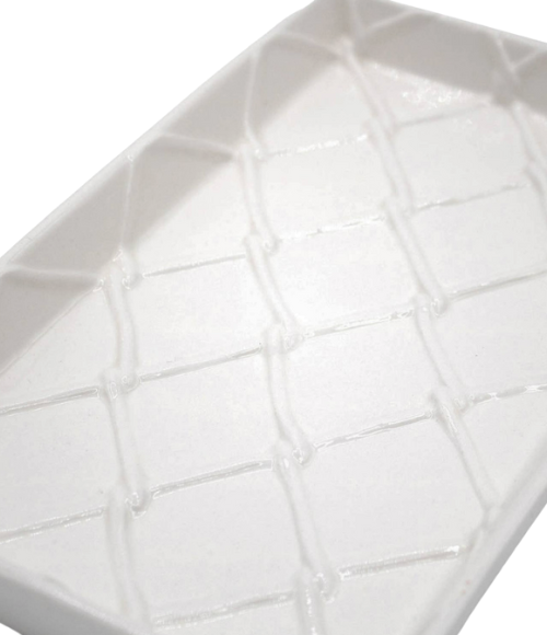 White Textured Napkin Trays